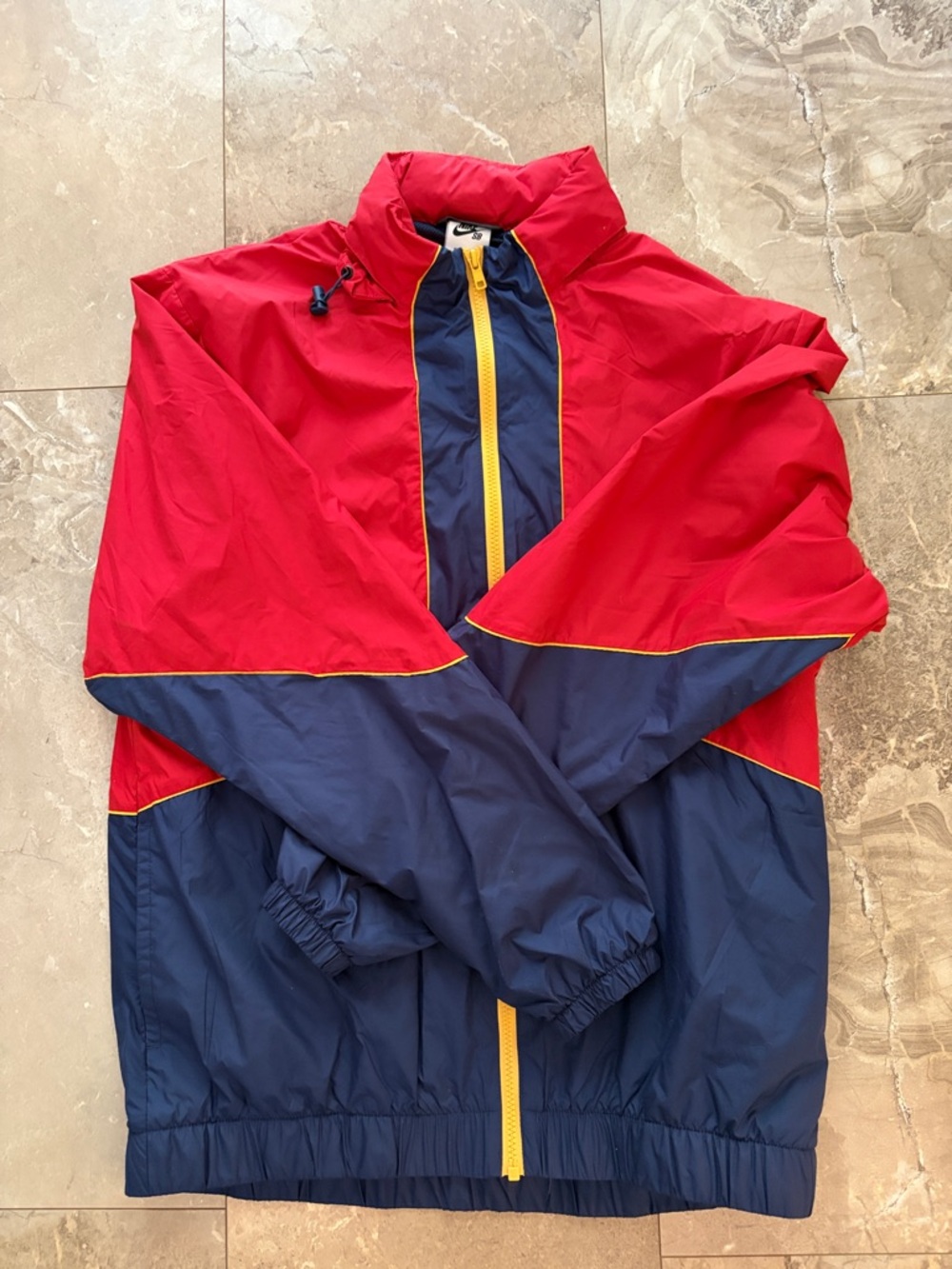 Nike Red & Navy Colorblock Windbreaker Jacket